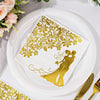 Wedding Napkins -100 Gold-Plated Cocktail Napkins For Weddings, Soft And Absorbent Wedding Napkins, Bridal Shower Napkins, Beverage Napkins, Dessert Wedding Napkins (1)